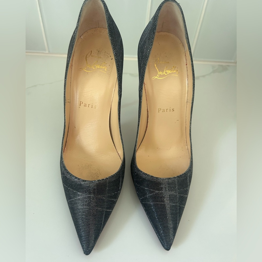 Christian Louboutin o Kate 120 Tissu Ettincelle 36.5 (6.5)